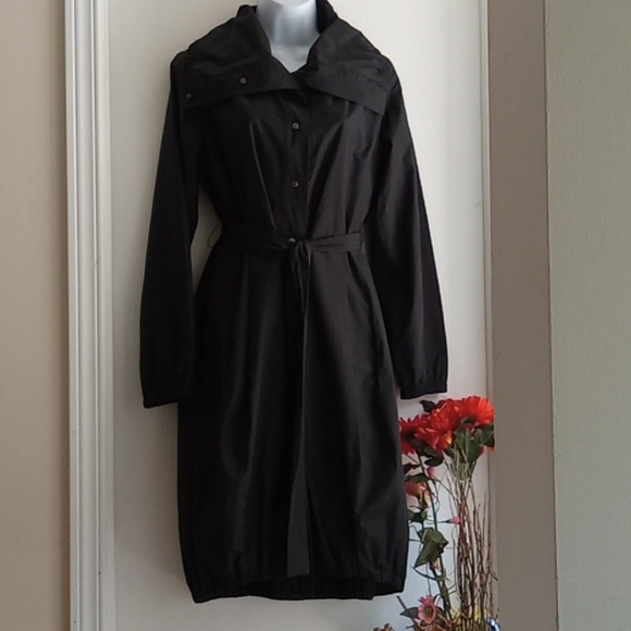 Eileen Fisher | Black Bubble Trench Coat ⭐️ Host Pick⭐️x 2 - Picture 5 of 14